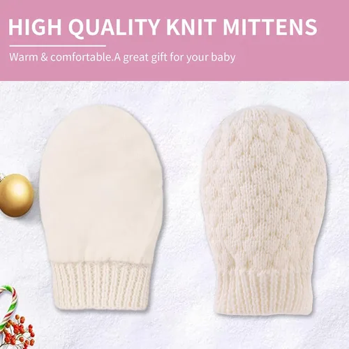 Miniatura 68 de Guantes de punto para bebés, niños y niñas, guantes de invierno para recién nacidos, guantes de 0 a 3 años