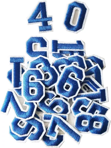 Miniatura 14 de Harsgs 72 parches de letras para planchar con números, parches bordados de letras A-Z números 0-9 para ropa, vestido, sombrero, jeans, accesorios