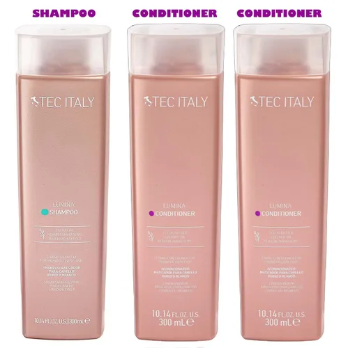 Miniatura 2 de Tec Italy Lumina Pack para cabello decolorado, rubio, resaltado y gris (paquete de 3)