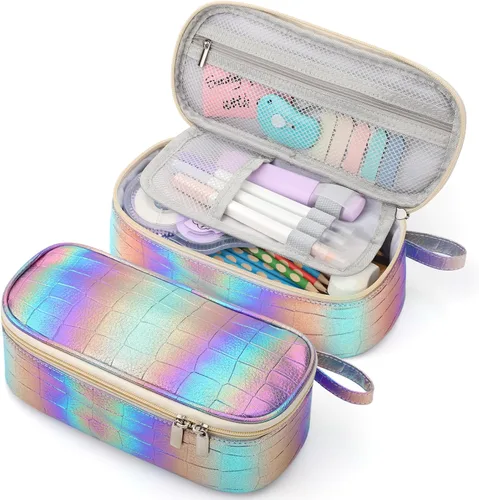 Miniatura 12 de Jcocylse Estuche para Lápices de Gran Capacidad, Estuche Portátil para Lápices, Bolsa para Suministros Escolares para Estudiantes Universitarios