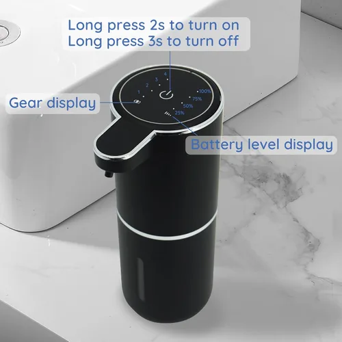 Miniatura 3 de Dispensador de jabón espumoso, dispensador automático de jabón, dispensador automático de jabón de 13.5 oz/13.5 fl oz, sin contacto, recargable por
