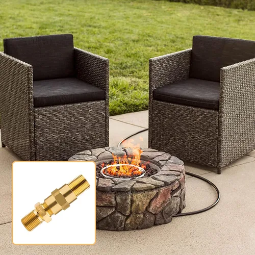 Miniatura 6 de Skyflame Válvula mezcladora de aire para fogata de gas propano LP 1/2", latón sólido, capacidad máxima de 90K BTU