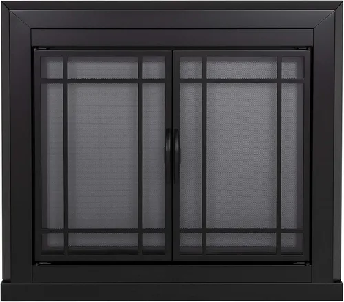Miniatura 13 de Pantalla de vidrio para agradable fogata Hearth EA-5010 Easton, negro medianoche., EA-5012
