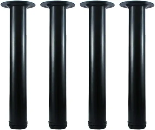 Miniatura 13 de QLLY Juego de 4 patas de muebles de metal ajustables de 6 pulgadas, pierna de repuesto para sofá, sillón, silla otomana y gabinete, en negro