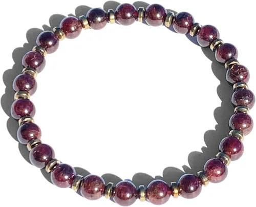 Miniatura 14 de Pulsera con cuentas de gemas naturales, ojo de tigre, hematita, ágata negra, granito, sándalo, piedra de lava, joyería elástica hecha a mano