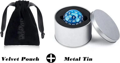 Miniatura 3 de DNDND Dado de metal D100 antiguo de cobre, dado poliédrico de 100 lados de 50mm con estuche de metal y bolsa de terciopelo
