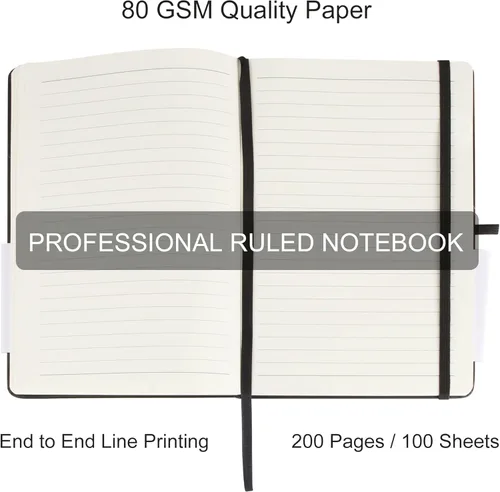 Miniatura 4 de Paquete de 20 Diarios para Escritura, Cuadernos con Rayas Universitarias a Granel, Cuadernos de Tapa Dura (200 Páginas) para Toma de Notas, Diarios