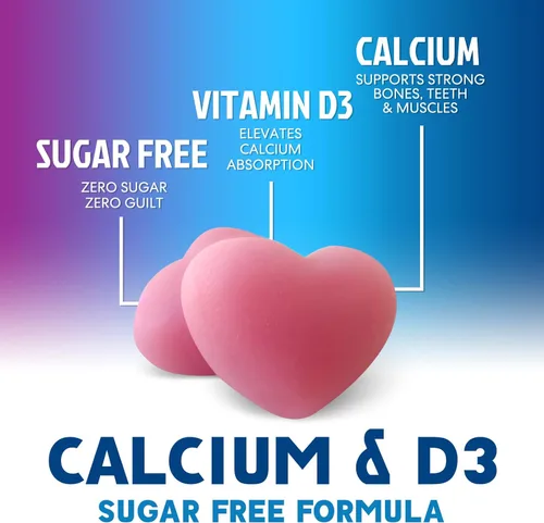 Miniatura 3 de Gomitas de suplemento de calcio – Gomitas de calcio sin azúcar con vitamina D3 para una mejor absorción – Apoya la salud inmunológica, huesos