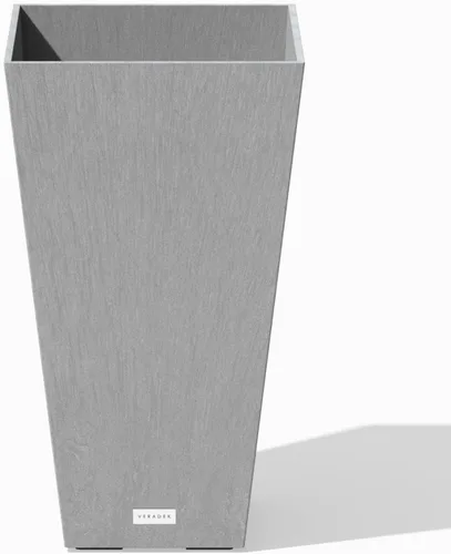 Miniatura 28 de Veradek V-Resin - Macetero cónico para interiores y exteriores, paquete de 2 (26 pulgadas, gris)