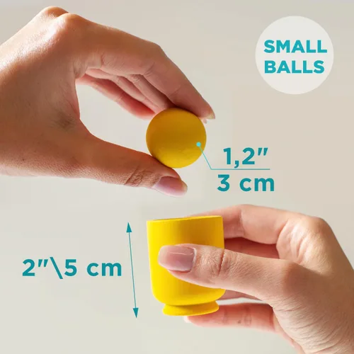 Miniatura 7 de Ulanik Pelotas en tazas Montessori Juguetes para niños de 1 año + niños preescolares juegos de madera a juego para aprender clasificación