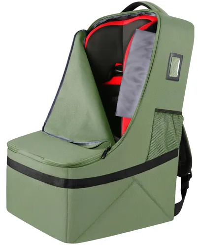 Miniatura 8 de YOREPEK Bolsa de viaje para asiento de automóvil, mochila acolchada para asientos de automóvil para viajes aéreos, bolsa de viaje resistente
