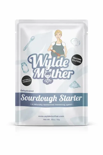 Wylde Mother Iniciador de masa madre deshidratada, cultivo seco y estable para hornear pan, masa de pizza, panqueques y galletas (bolsa de 0.35