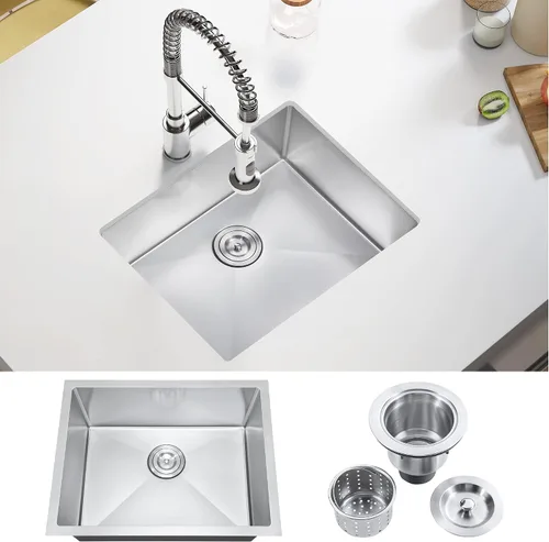Miniatura 14 de ATTOP Fregadero de cocina de un solo tazón de 32 pulgadas, fregadero de tazón individual de montaje inferior grande de acero inoxidable