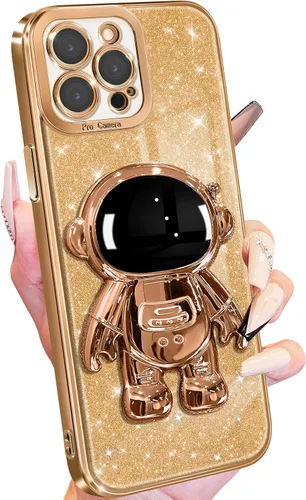 Miniatura 38 de Buleens Funda para iPhone 13 Pro Astronauta, Fundas Transparentes para iPhone 13 Pro con Papel Brillante y Soporte de Astronauta, Mujeres Niñas Rosa