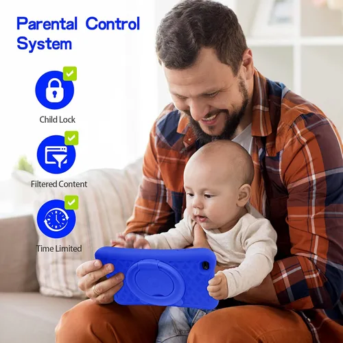 Miniatura 3 de PRITOM Tablet Android Quad Core de 8 pulgadas, 64 GB, WiFi, Bluetooth, cámara dual, educación, juegos, control parental, software para niños