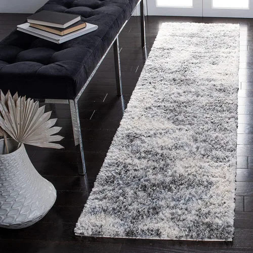 Miniatura 8 de SAFAVIEH Berber Shag Collection BER273A - Alfombra moderna abstracta que no desprende pelusa, de 1.2 pulgadas de grosor, para entrada, sala