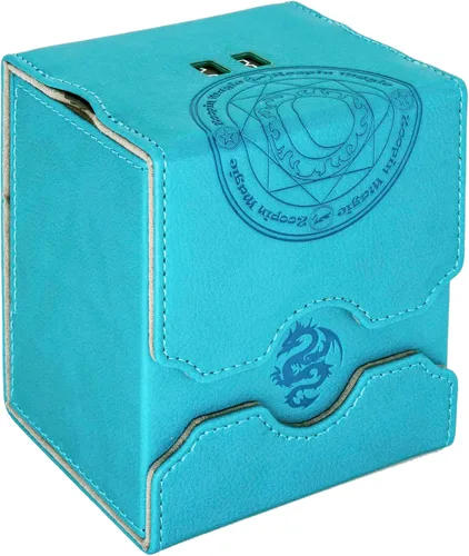 Miniatura 7 de Zoopin - Caja de cuero con contador de vida giratorio integrado, color amarillo para MTG, Yugioh, Pokeman, TES Legacy, Munchkins CCG Decks y también