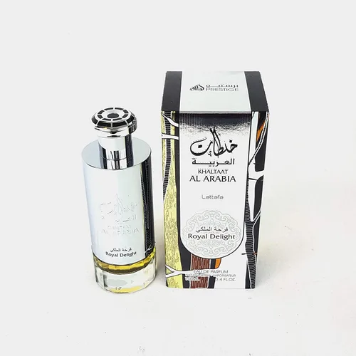 Miniatura 3 de Lattafa Perfumes Khaltaat Al Arabia Royal Delight (Plata) para Eau de Parfum Spray Unisex, 3.4 onzas