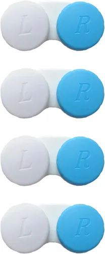 Miniatura 13 de Paquete de 4 Estuches para Lentes de Contacto a Granel Caja Contenedor de Remojo y Almacenamiento (Negro)
