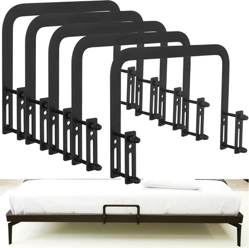 Miniatura 16 de 2 tapones deslizantes de colchón para marco de cama de metal (5.2 pulgadas) de alto, soporte de barra de retención que evita que el colchón se