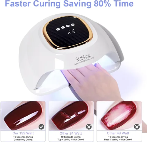 Miniatura 6 de MIRAGE LAYON Lámpara de Uñas UV - Secado Rápido, Potente y Eficiente, Lámpara LED de Uñas con 4 Ajustes de Tiempo y Sensor Automático Infrarrojo