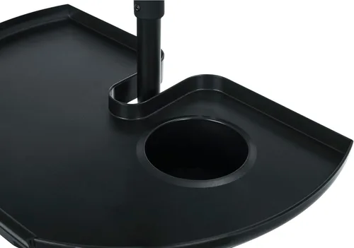 Miniatura 7 de Gator Frameworks Cases Accesorio de Soporte de Micrófono con Abrazadera Portavasos y Pestaña para Púas de Guitarra, Bandeja Extra Grande, 14" x 9