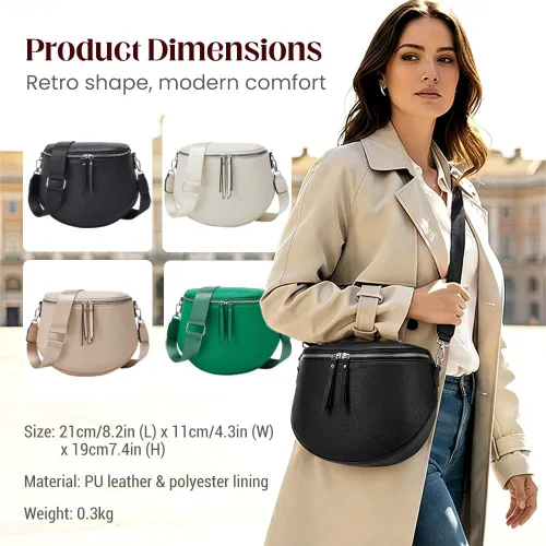 Miniatura 2 de Large Fanny Pack Crossbody Sling Bags,Crossbody Bags for Women Large Vegan Leather Bum Bag with Coin Purse (Black)
