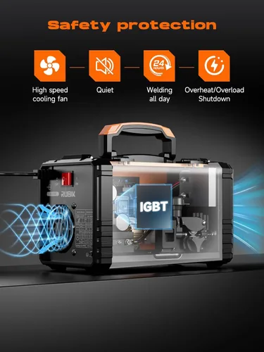 Miniatura 2 de Soldador Mig sin gas de 140A, máquina de soldadura MIG/ARC/Lift TIG de 110V FLUX, soldador Mig 3 en 1 con sinergia e inversor IGBT, soldador