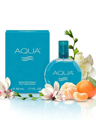 PB ParfumsBelcam Aqua Eau de Toilette en espray para mujer – Perfume floral fresco afrutado con mandarina, fresia, almizcle y notas de madera –