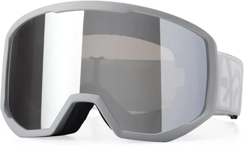Miniatura 17 de EXP VISION Gafas de esquí/snowboard para hombres y mujeres, gafas de nieve OTG antiniebla con protección UV Marco Negro Púrpura