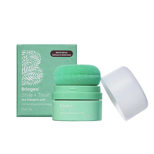 Miniatura 12 de Briogeo Style + Treat Dry Shampoo Puff Non-Aerosol & Talc-Free Root Refresh & Oil Absorption Volumizing Powder Vegan & Cruelty-Free 0.5 oz