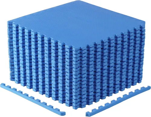 Miniatura 14 de CAP Puzzle Exercise Mats 3/4” Thick EVA Interlocking Foam Tiles for Home Gym Flooring Multiple Options Guijarro - Negro