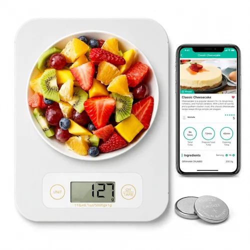 Miniatura 12 de URAMAZ Báscula de alimentos con calculadora nutricional, báscula digital de alimentos para báscula de cocina gramos y onzas, báscula inteligente