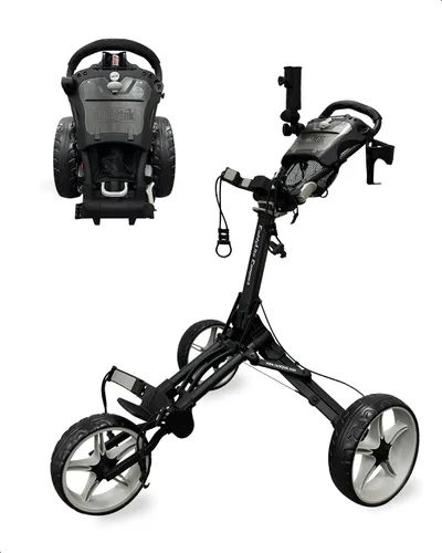 Miniatura 11 de Caddytek CaddyLite Compact - Carrito de golf plegable de aluminio ligero de 3 ruedas con sistema de plegado cuádruple, ruedas EVA, mango ajustable
