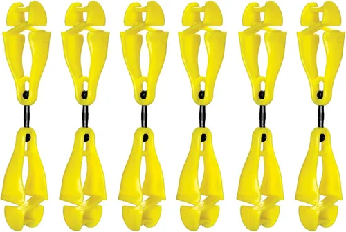 Miniatura 12 de Ergodyne Squids 3420 Swiveling Glove Clip Holder with Dual Clips Azul - Paquete de 6
