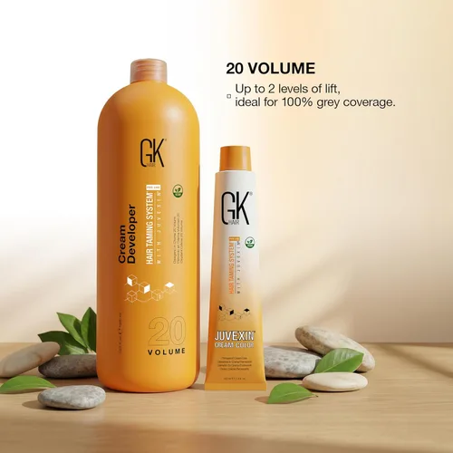 Miniatura 2 de GK HAIR Crema vegana profesional para el cabello, desarrollador de 20 volúmenes, 33.8 onzas líquidas para teñir el cabello, tinte de tóner