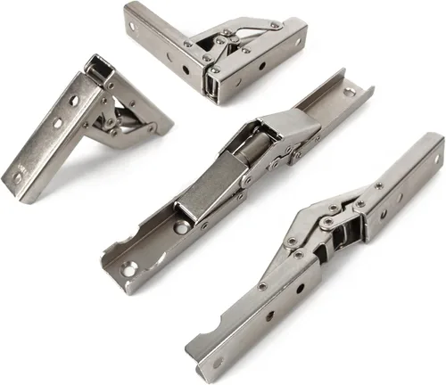 Bisagra plegable de 90 grados de acero inoxidable, bisagra elástica para montaje en pared, accesorios para muebles (juego de 4)