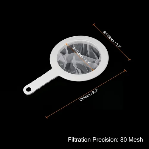 Miniatura 2 de PATIKIL Colador de filtro de alimentos de 9 x 6 pulgadas, 80 filtros de malla para cocina, coladores de malla fina con mango para filtro, jugo