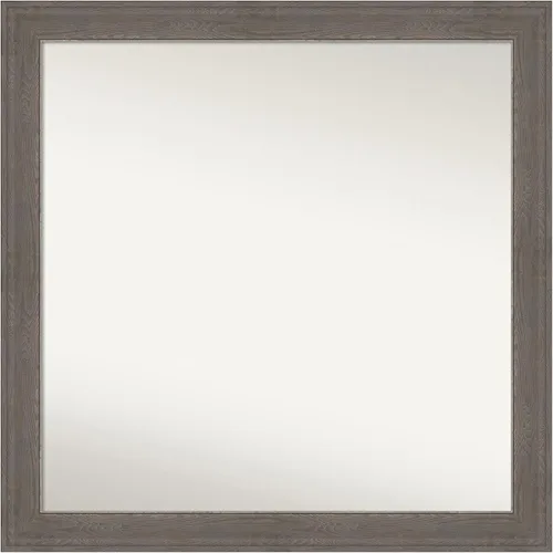 Miniatura 451 de Amanti Art Espejo de pared personalizado no biselado (24.5 x 24.5 pulgadas), marco gris marrón alta, varios tamaños personalizados, espejo de baño
