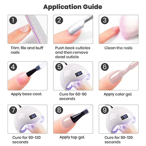 Miniatura 9 de RARJSM - Esmalte de uñas en gel, color rosa cremoso, tono de piel neutro translúcido, 15 ml, requiere secado con lámpara UV o LED, manicura francesa
