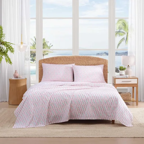 Miniatura 41 de Tommy Bahama - Juego de sábanas tamaño King, ropa de cama de percal 100% algodón con una sensación crujiente y fresca, sábanas con sábana bajera