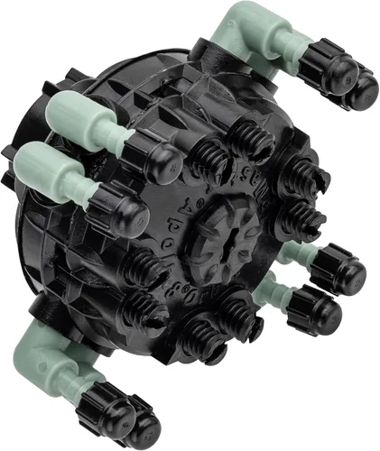 Miniatura 4 de Orbit Paquete de 2 colectores de riego por goteo de 8 puertos de flujo ajustable para tubo de 1/4" - 61008P