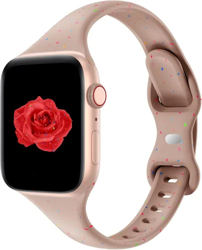 Miniatura 41 de Acrbiutu - Correas compatibles con Apple Watch de 38, 40, 41, 42, 44, 45, 46 y 49 mm, delgada, de silicona, para iWatch serie Ultra, 10, 9, 8, 7, 6