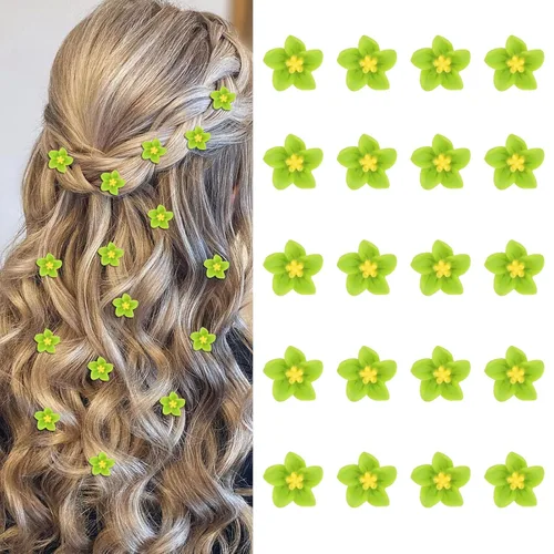 Miniatura 12 de YISSION Mini pinzas para el pelo de flores, horquillas y pasadores para niñas, mujeres