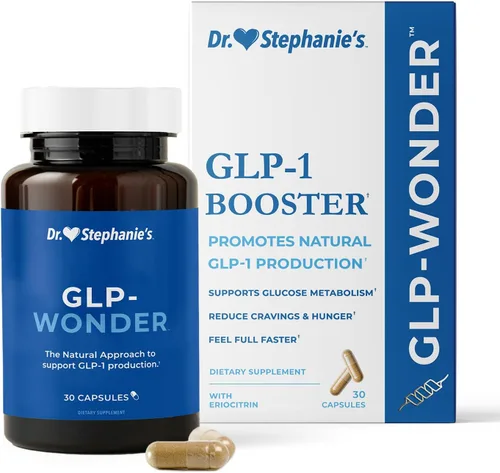 Dr. Stephanie's GLP-Wonder Natural GLP-1 Suplemento potenciador - Controla el hambre y el apetito, combate los antojos - Soporte sin efectos