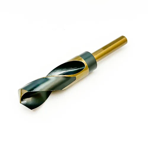 Broca de 13/16 pulgadas | Acero de alta velocidad de vástago reducido | Broca 13/16 para metal y acero | Brocas HSS M2 negro y dorado con vástago de