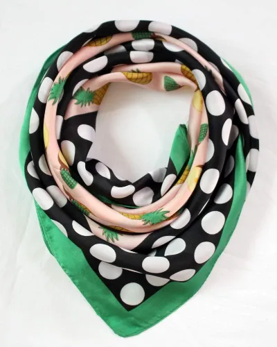 Miniatura 60 de Conjunto de bufanda de poliéster de gasa cuadrada de satén suave y grande para mujer, cuello de cabeza, multiuso, colores sólidos disponibles