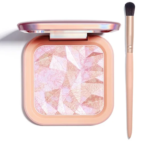 Miniatura 17 de Paleta de maquillaje iluminador, paleta de contorno brillante en polvo para iluminar el contorno de la cara, maquillaje dorado con reflejos