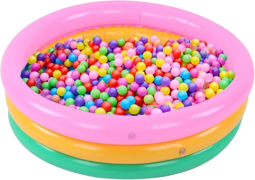 Miniatura 2 de Piscina inflable para bebés y niños, 3 anillos para niños, piscina de lavabo de PVC, piscina redonda suave para bebés y niños pequeños, para playa