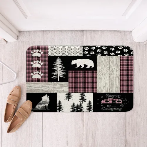Miniatura 35 de Highland - Alfombra de baño de vaca para regalo de vaqueros, alfombra de baño de granja occidental de 20 x 32 pulgadas, tapete de baño de animales